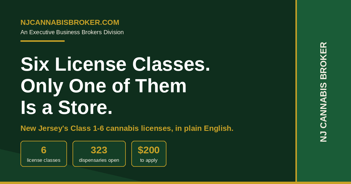 Six License Classes. Only One of Them Is a Store.