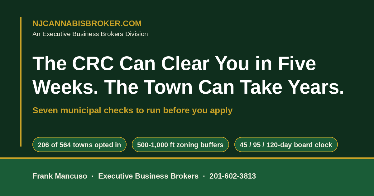 The CRC Can Clear You in Five Weeks. The Town Can Take Years.